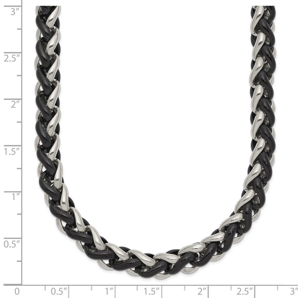 Chisel Stainless Steel Polished Black IP-plated 24 inch Necklace