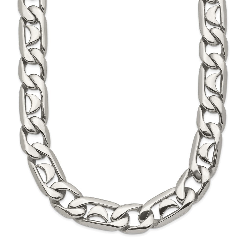 Chisel Stainless Steel Polished 24 inch Fancy Link Necklace