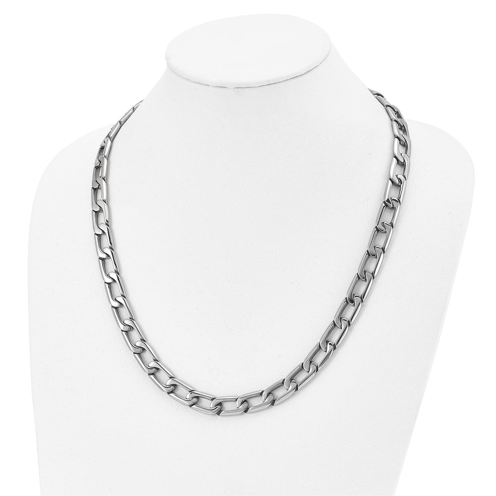 Chisel Stainless Steel Polished 24 inch Open Link Necklace