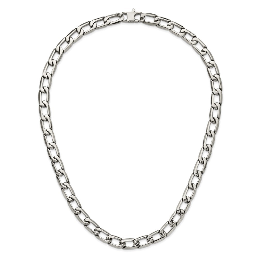 Chisel Stainless Steel Polished 24 inch Open Link Necklace