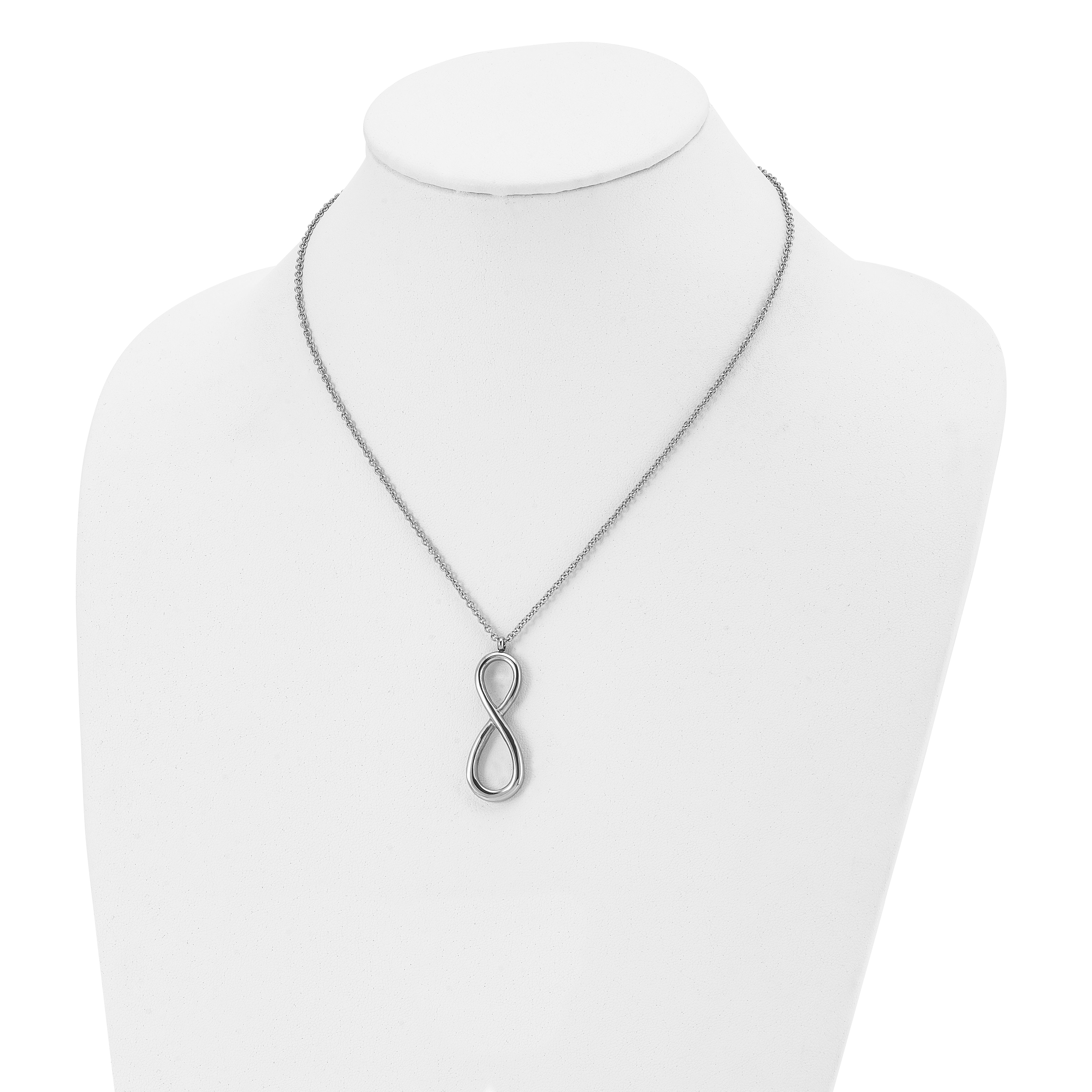 Stainless Steel Polished Infinity Symbol Necklace SRN1407