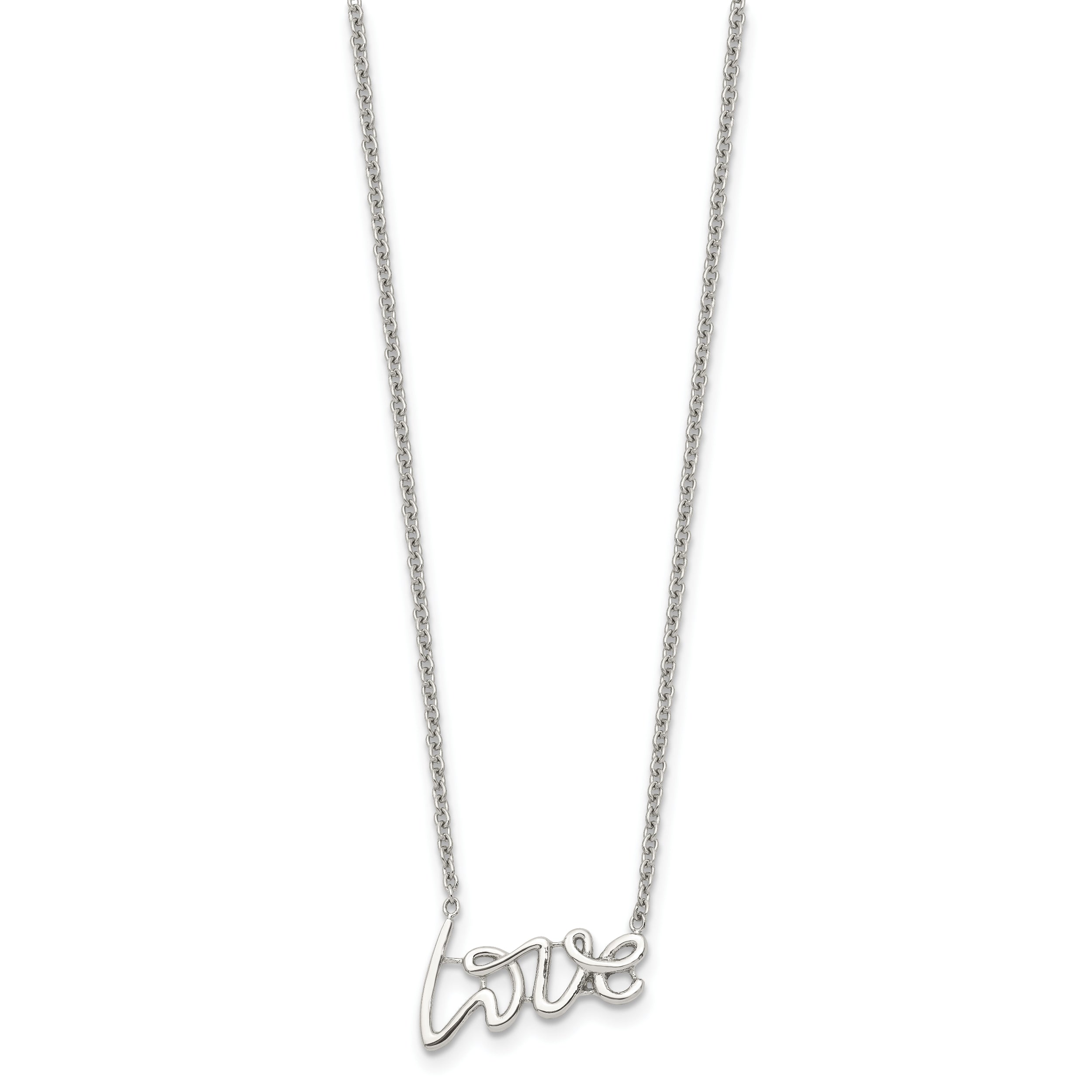 Stainless Steel Polished Love Necklace SRN1459