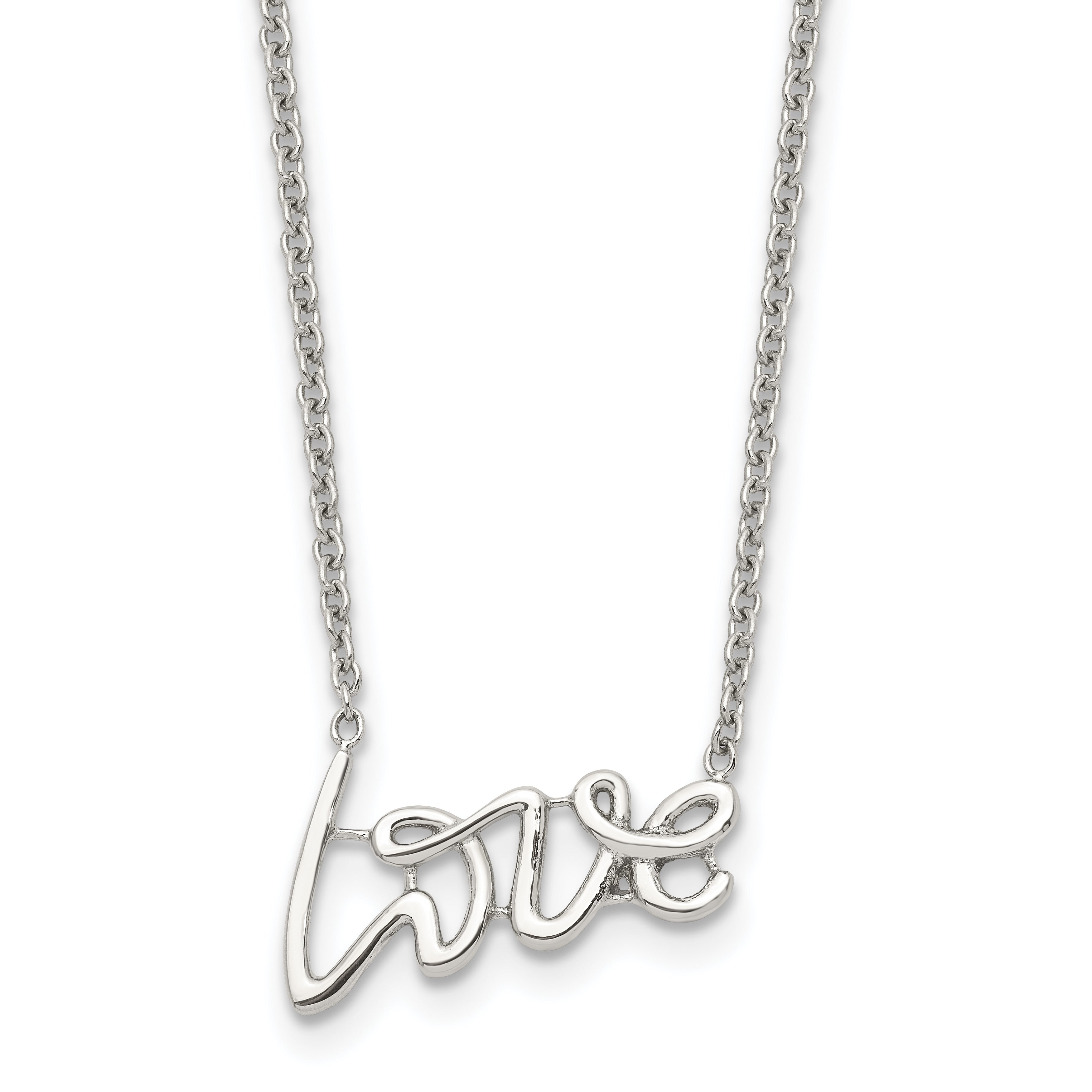 Stainless Steel Polished Love Necklace SRN1459