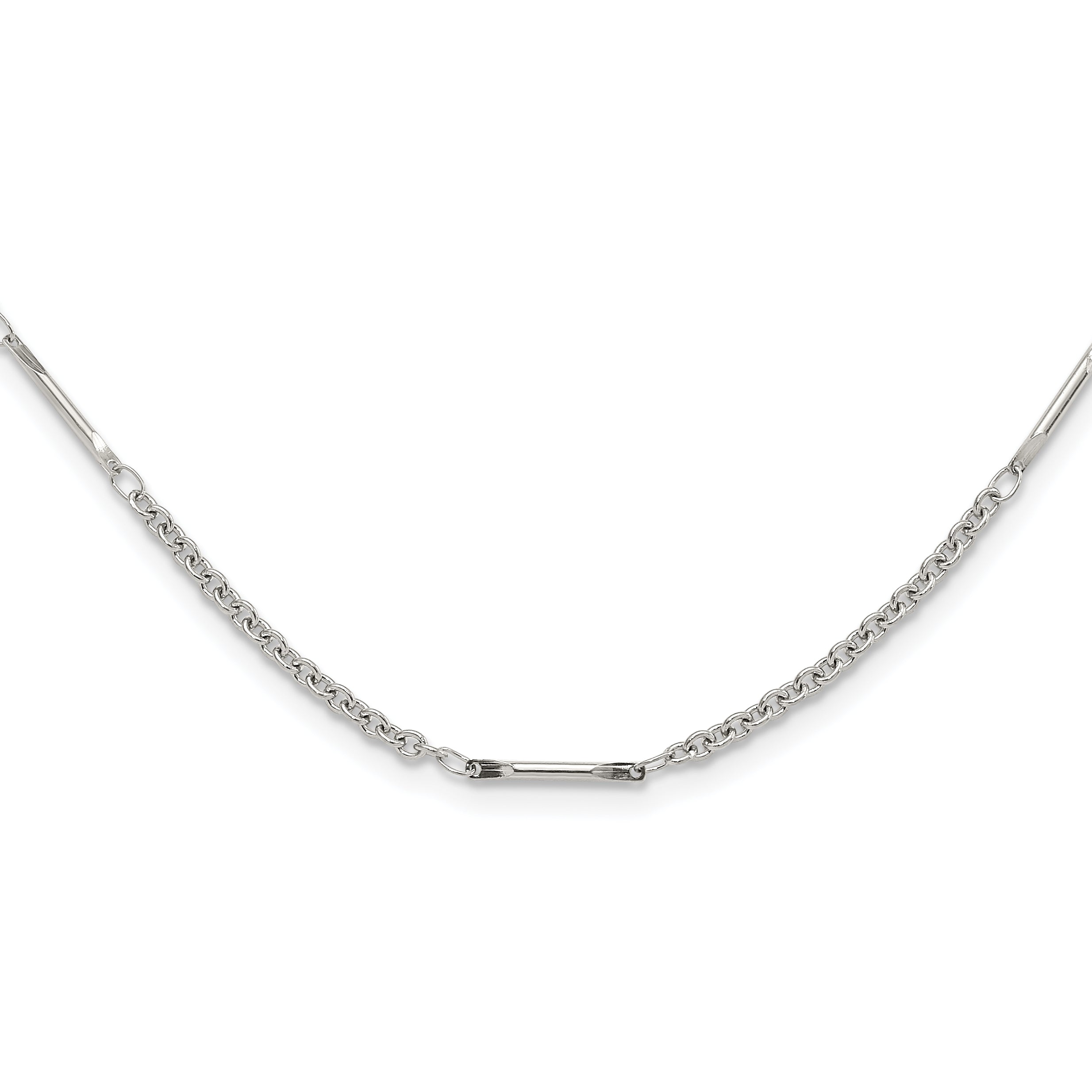 Stainless Steel Polished Fancy Link Necklace SRN1496