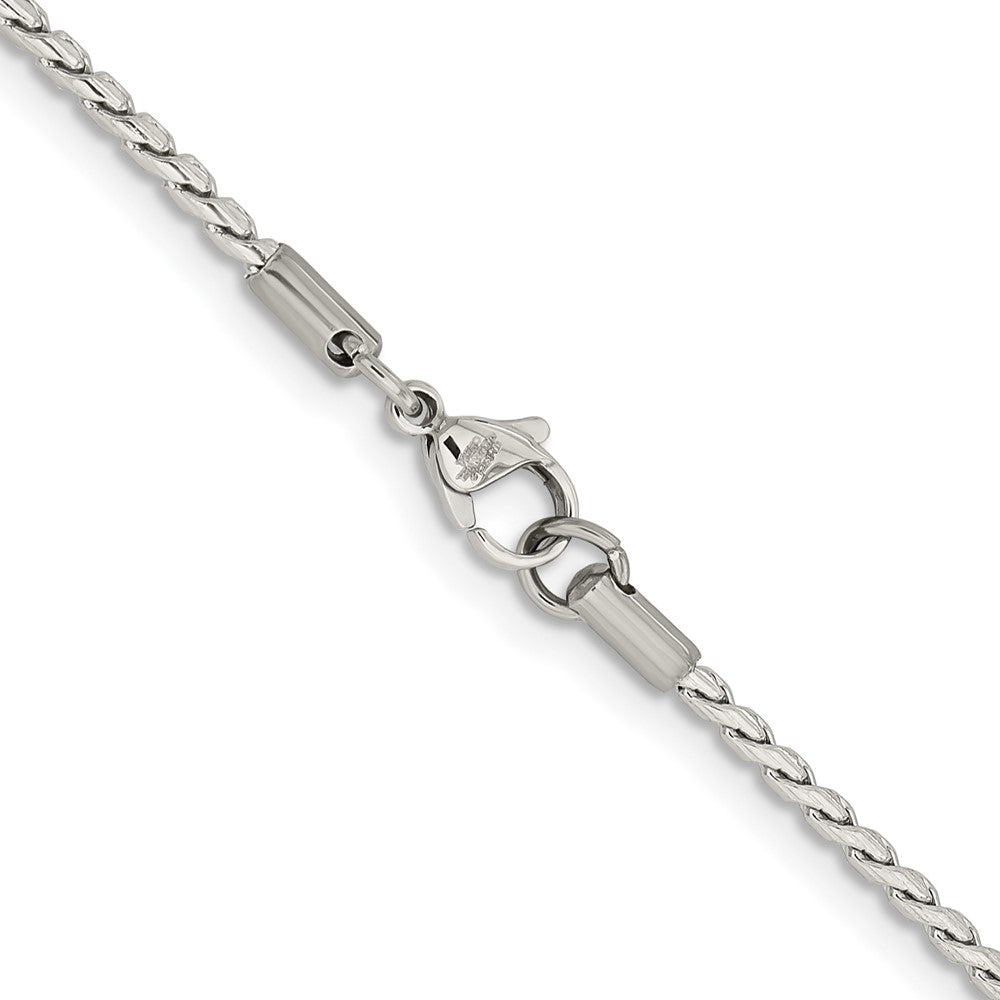 Chisel Stainless Steel Polished 2.5mm 24 inch Fancy Link Chain