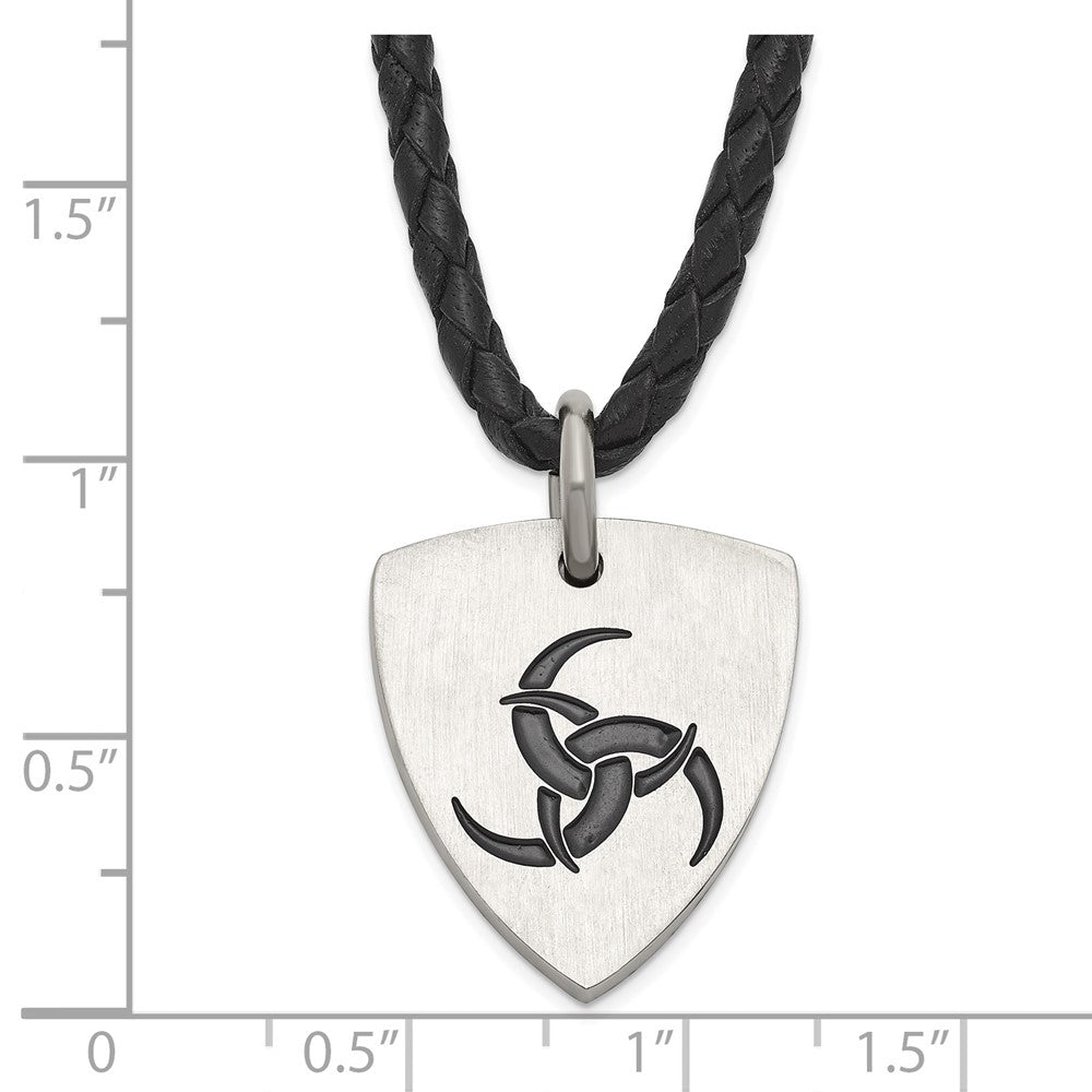 Stainless Steel Enameled Pendant Necklace