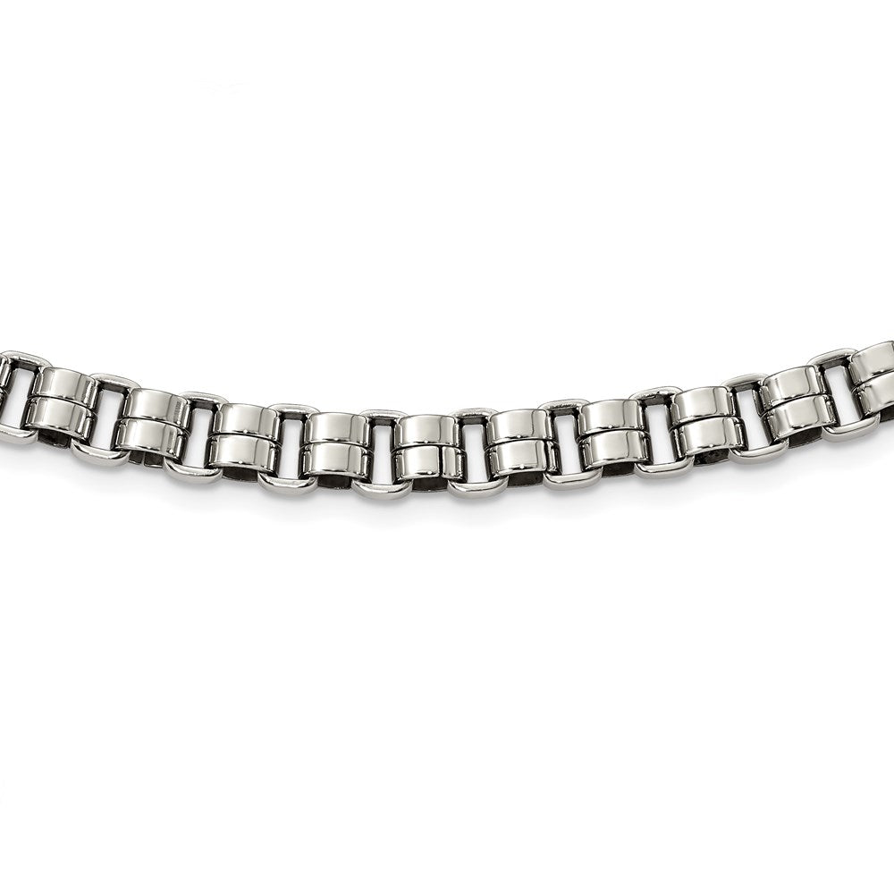 Chisel Stainless Steel Polished 24 inch Circular Link Necklace