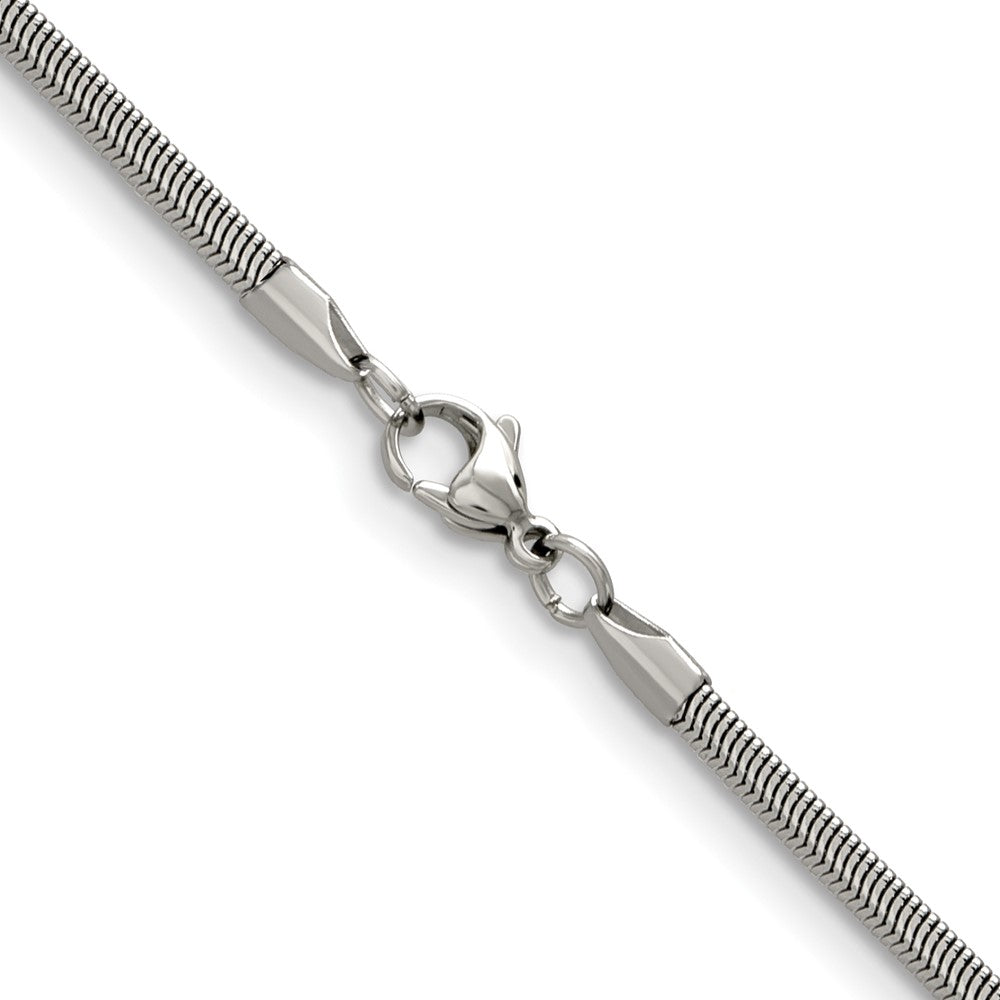 Chisel Stainless Steel Polished 4.2mm 30 inch Flat Snake Chain