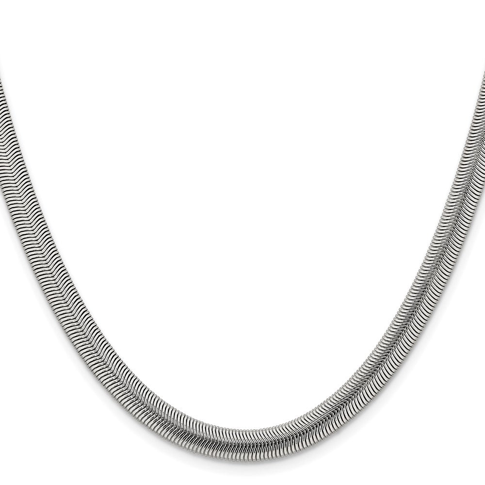 Chisel Stainless Steel Polished 6.2mm 24 inch Flat Snake Chain