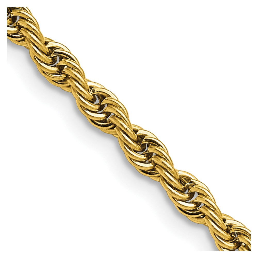 Chisel Stainless Steel Polished Yellow IP-plated 4mm 20 inch Rope Chain