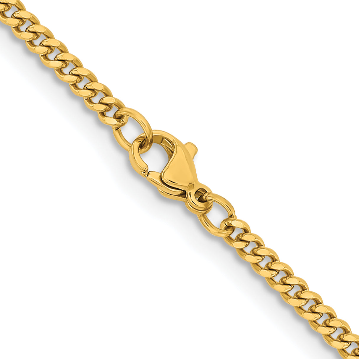 Stainless Steel IP Gold-plated 3.0mm 22in Curb Chain SRN688GP