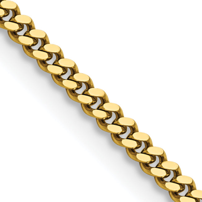 Stainless Steel IP Gold-plated 3.0mm 22in Curb Chain SRN688GP