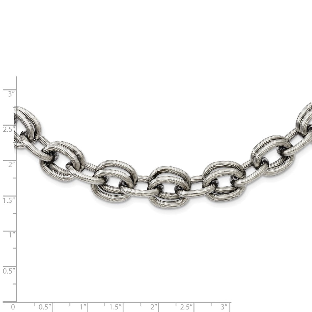 Stainless Steel Polished Multiple Link 22in Necklace