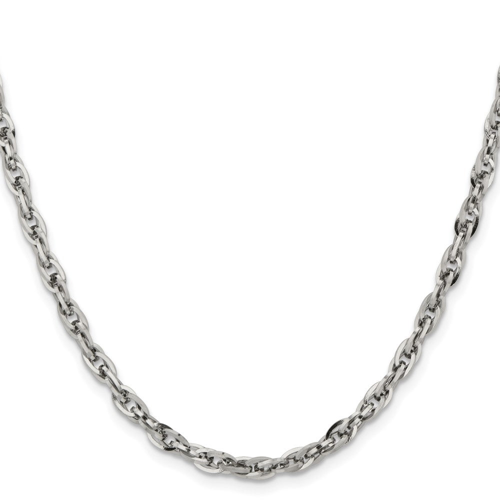 Chisel Stainless Steel Polished 4.2mm 30 inch Fancy Twisted Link Chain