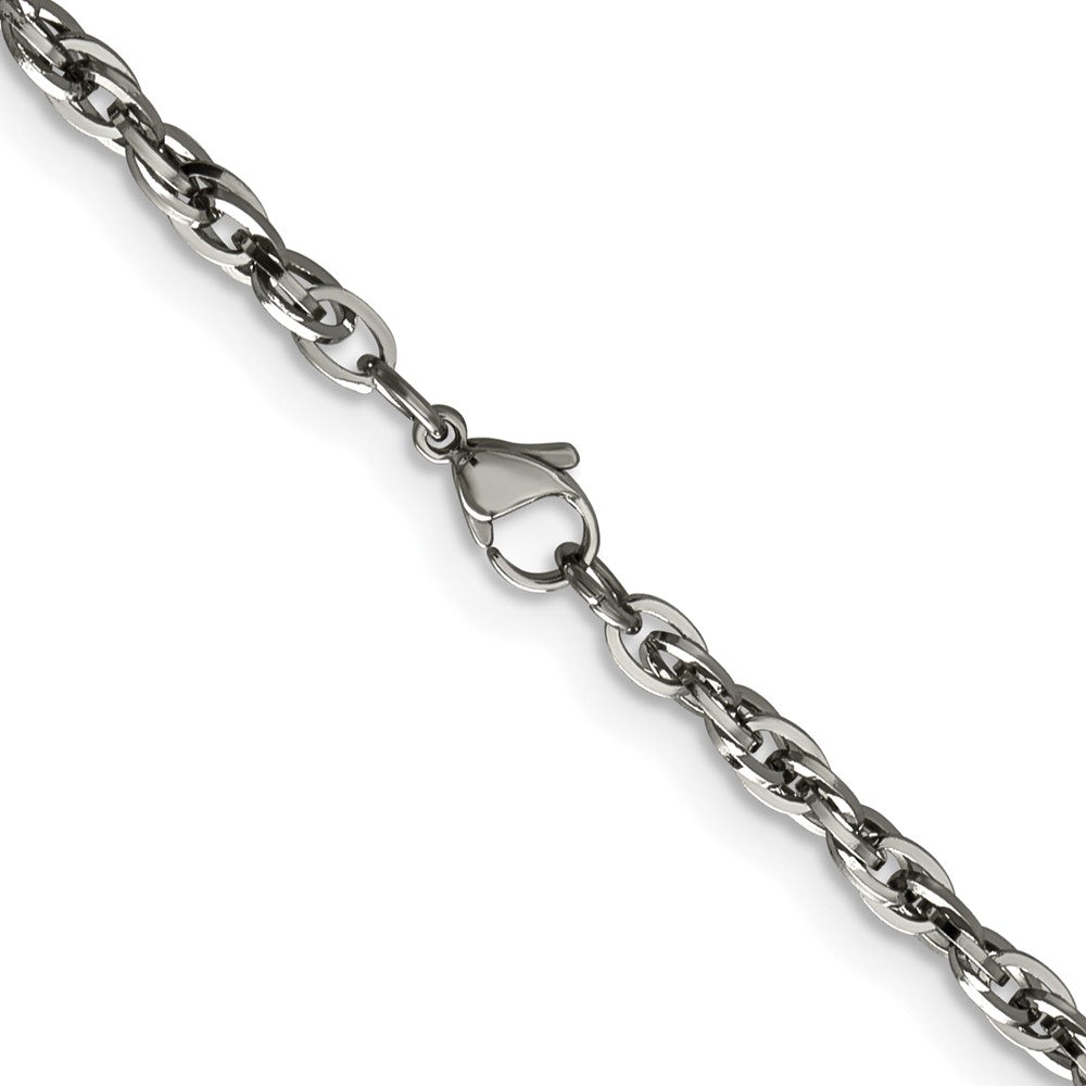 Chisel Stainless Steel Polished 4.2mm 30 inch Fancy Twisted Link Chain