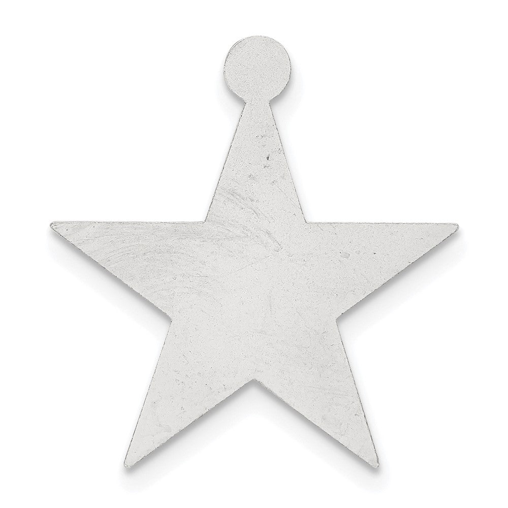 Sterling Silver Star Shape w/Eyelet Stamping