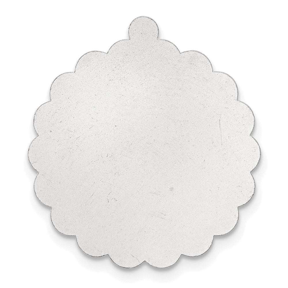 Sterling Silver Round Scalloped w/Eyelet Stamping