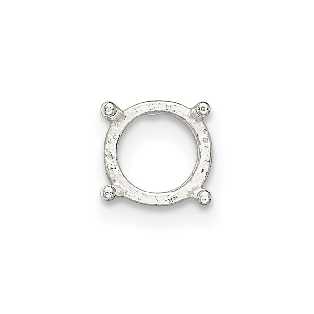 Sterling Silver Round 4-Prong Low Open Back 3.0mm Setting