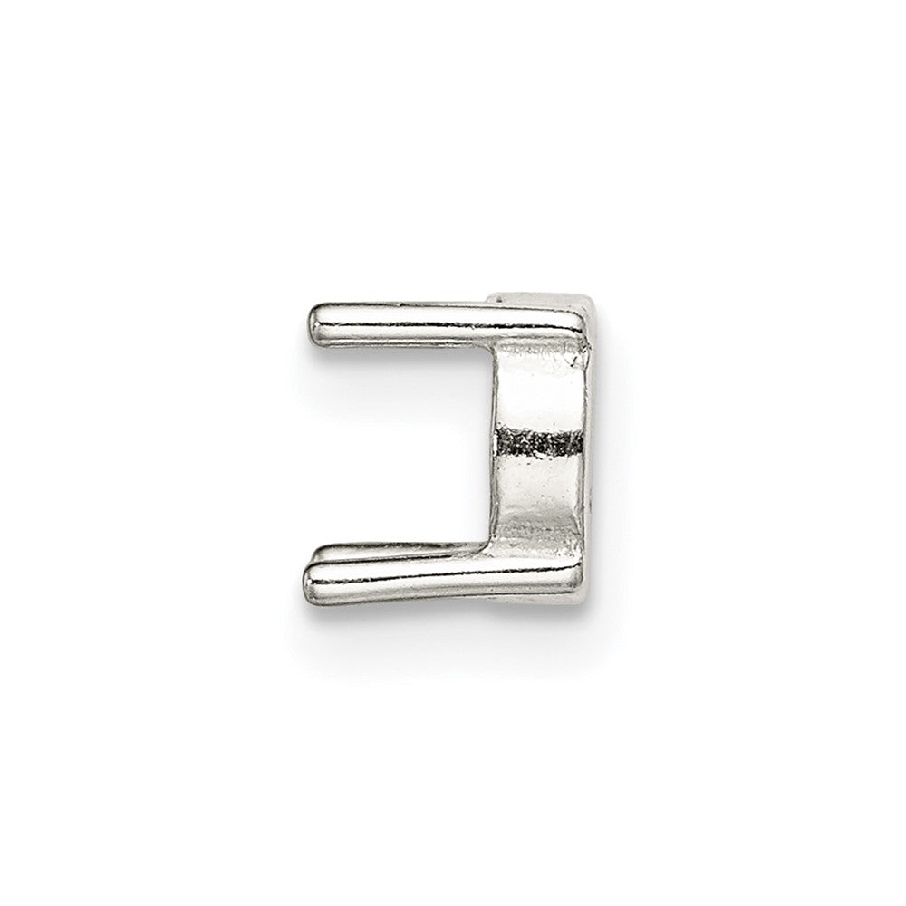 Sterling Silver Round 4-Prong Low Open Back 3.0mm Setting