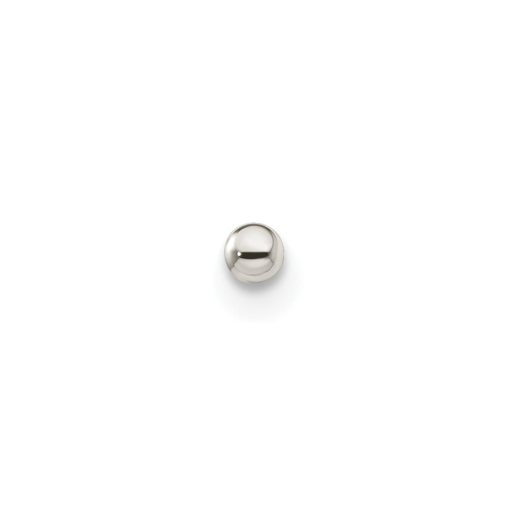 Sterling Silver Polished 2.0mm Ball Earring