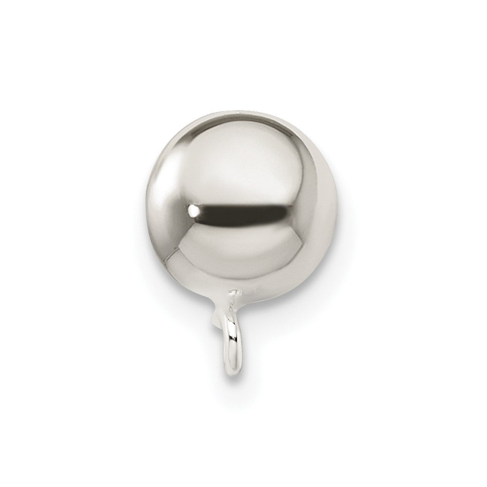 Sterling Silver Polished 7.0mm Ball w/ Ring Earring