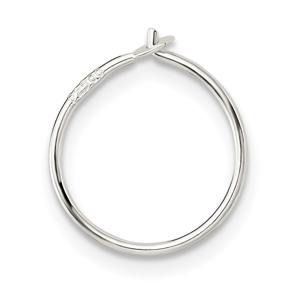 Sterling Silver 12.0mm Diameter Wire Hoops