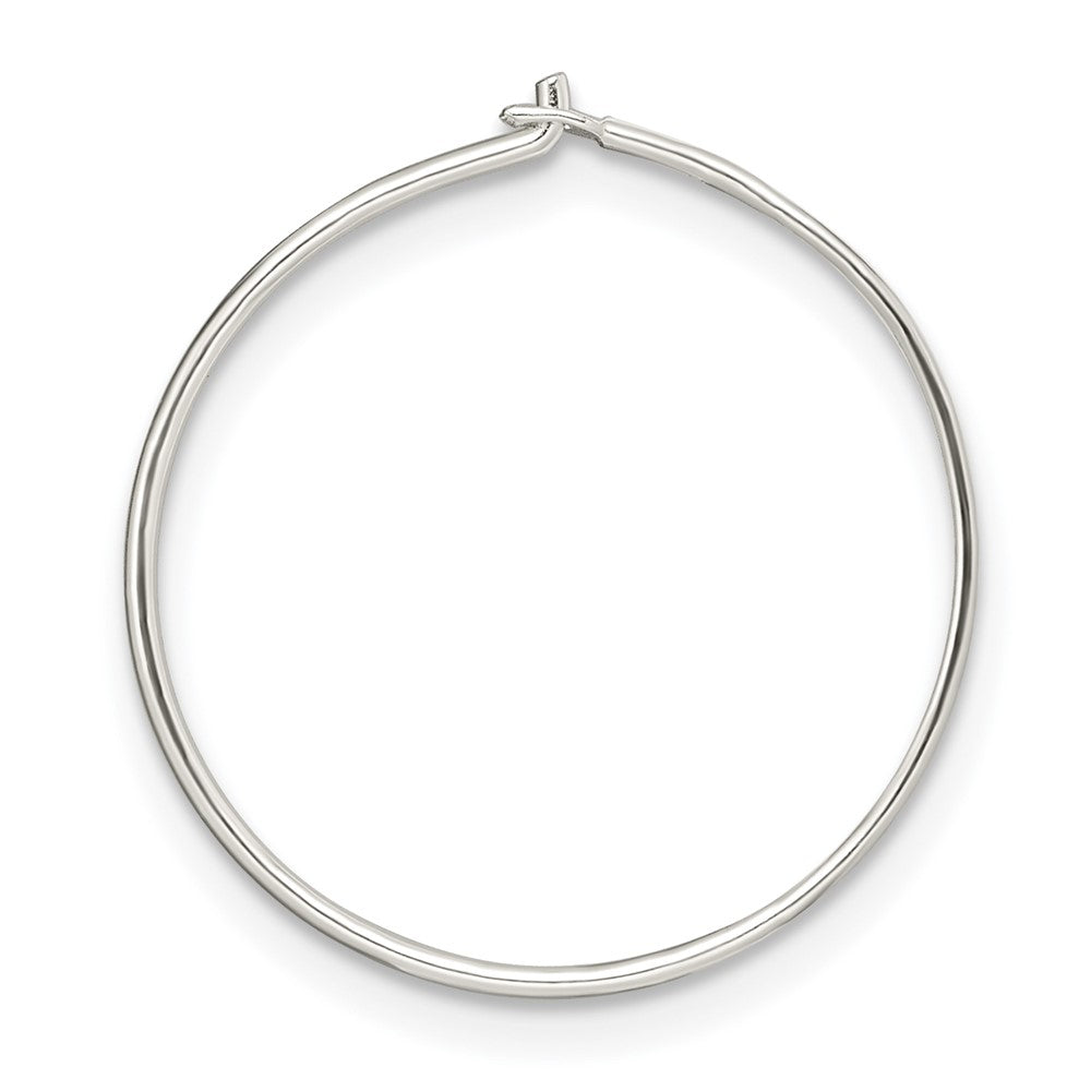 Sterling Silver 20.0mm Diameter Wire Hoops