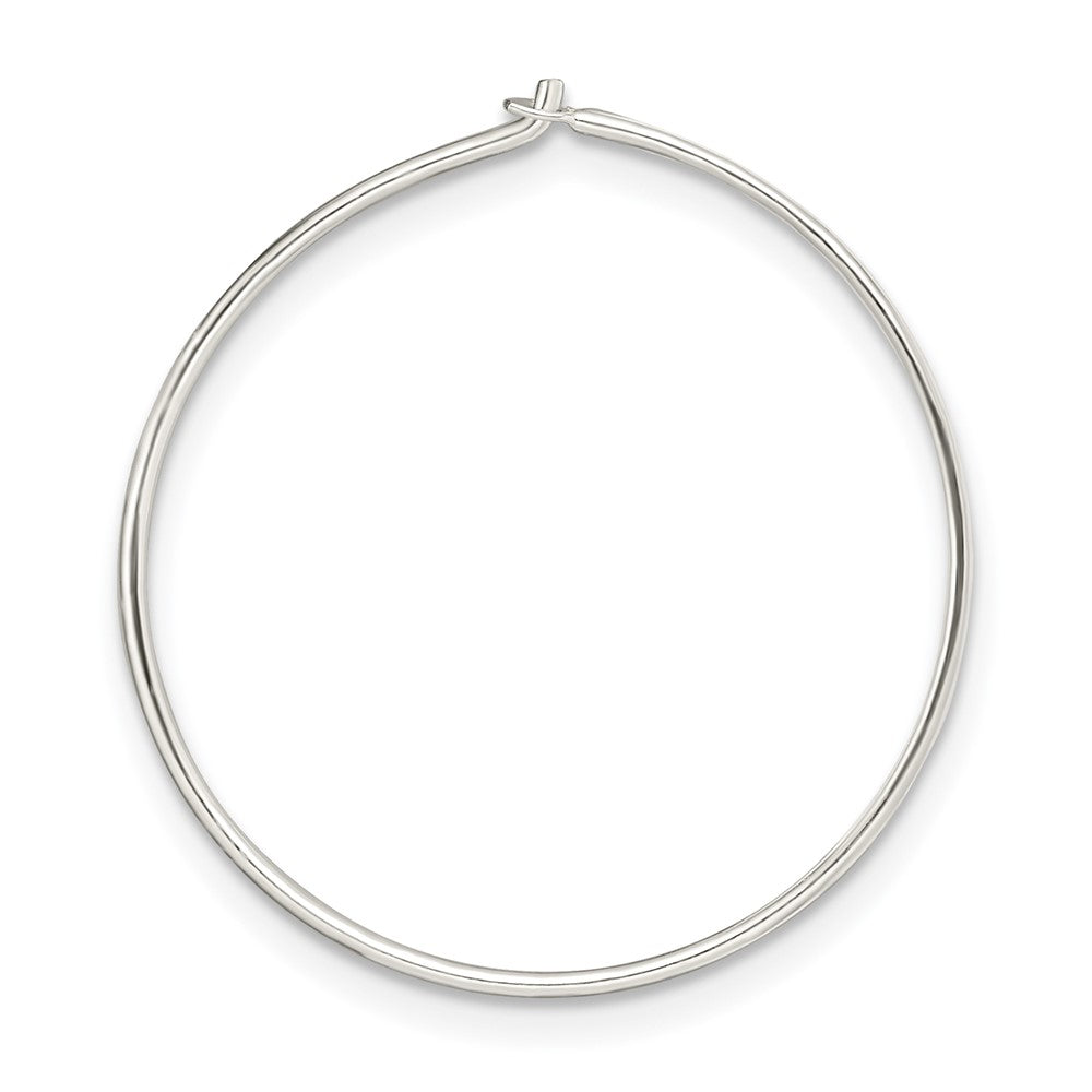 Sterling Silver 24.0mm Diameter Wire Hoops