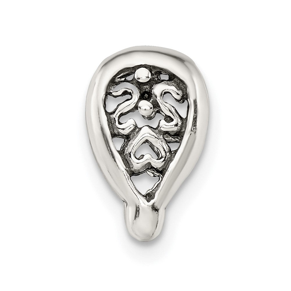 Sterling Silver 4.7mm Fancy Antiqued Casted Bail