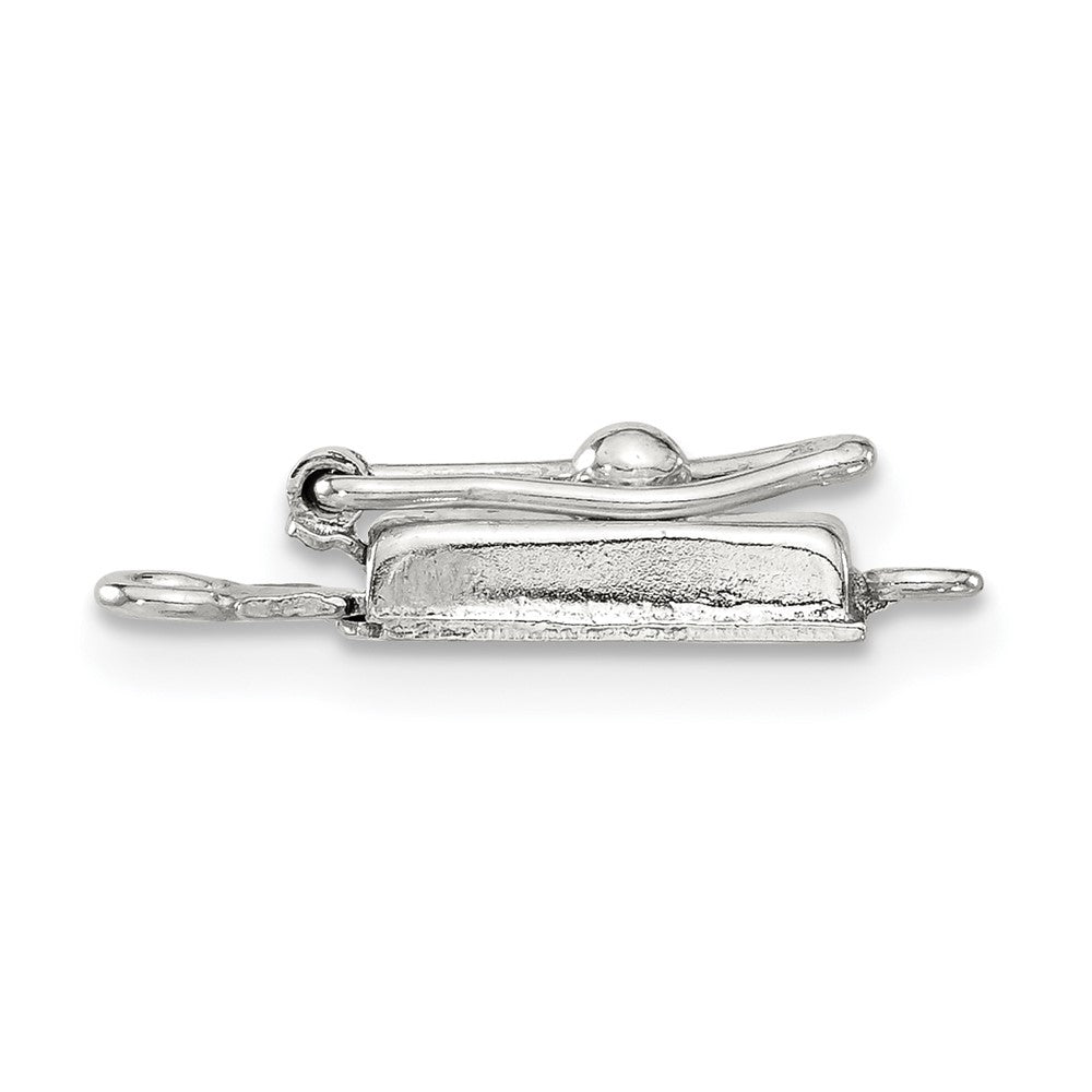 Sterling Silver 9.6 x 3.9mm Rectangular Barrel Clasp