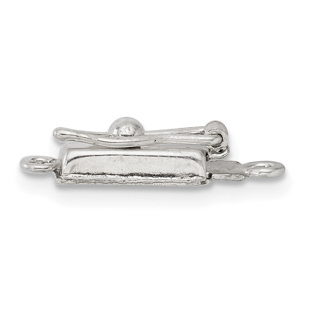 Sterling Silver 9.6 x 3.9mm Rectangular Barrel Clasp