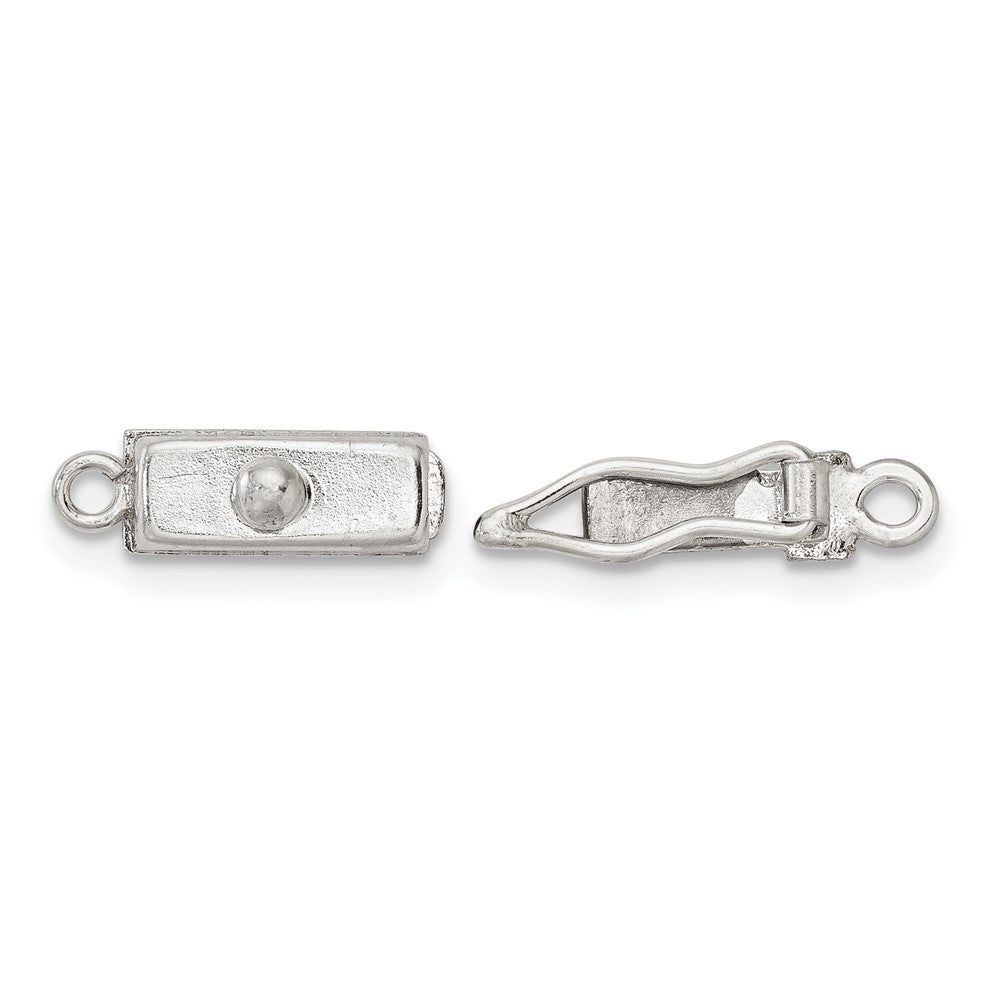 Sterling Silver 9.6 x 3.9mm Rectangular Barrel Clasp