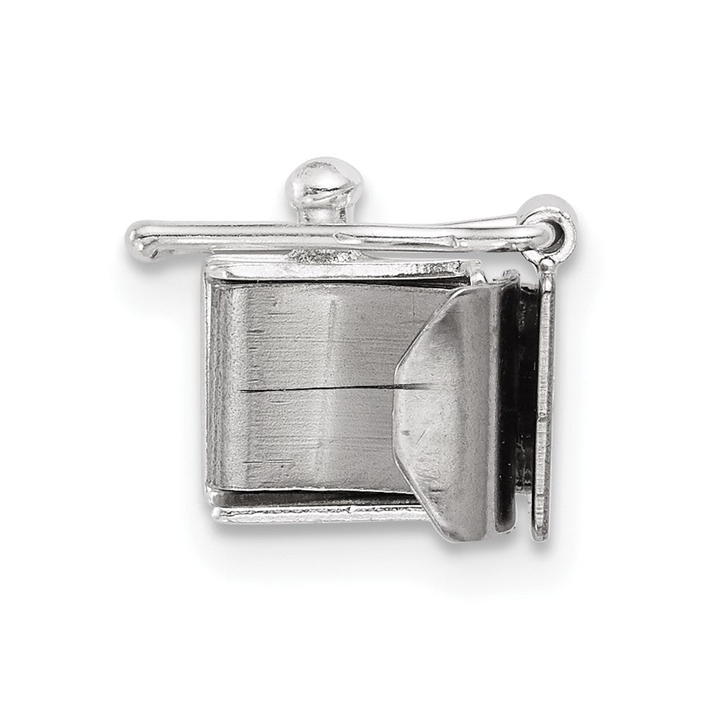 Sterling Silver 9 x 6.7mm Fold Over Tongue Box Clasp