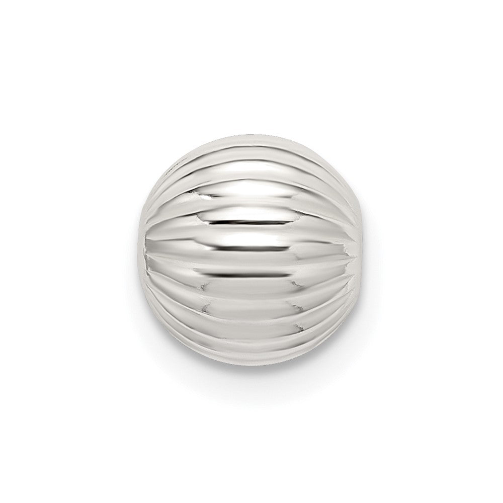 Sterling Silver 8.0mm Corrugated Bead