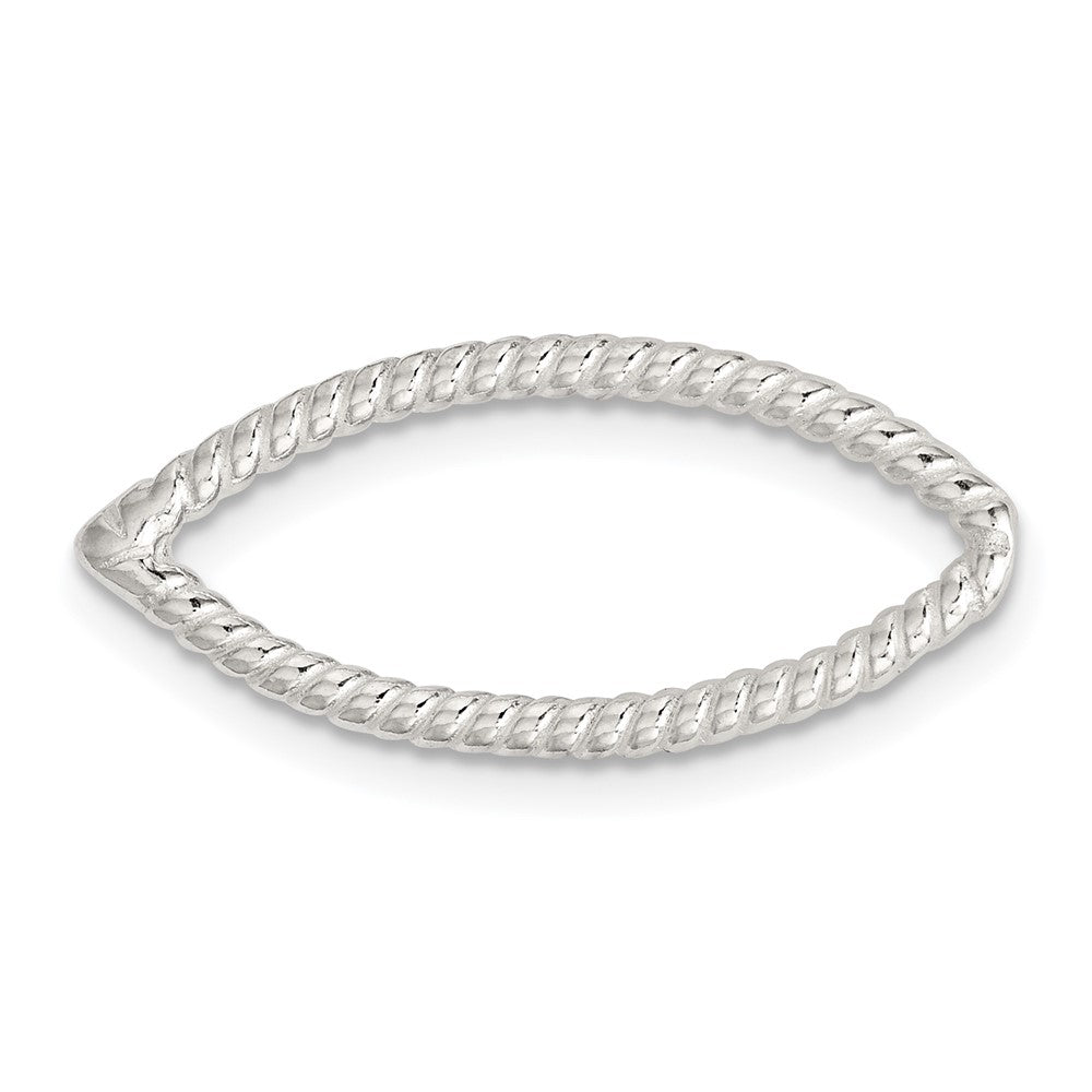 Sterling Silver 24.6 x 10.5mm Twisted Wire Casted Component Link