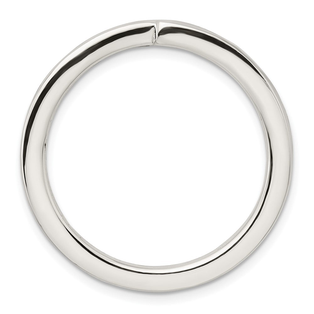 Sterling Silver 30.2mm Key Ring Component