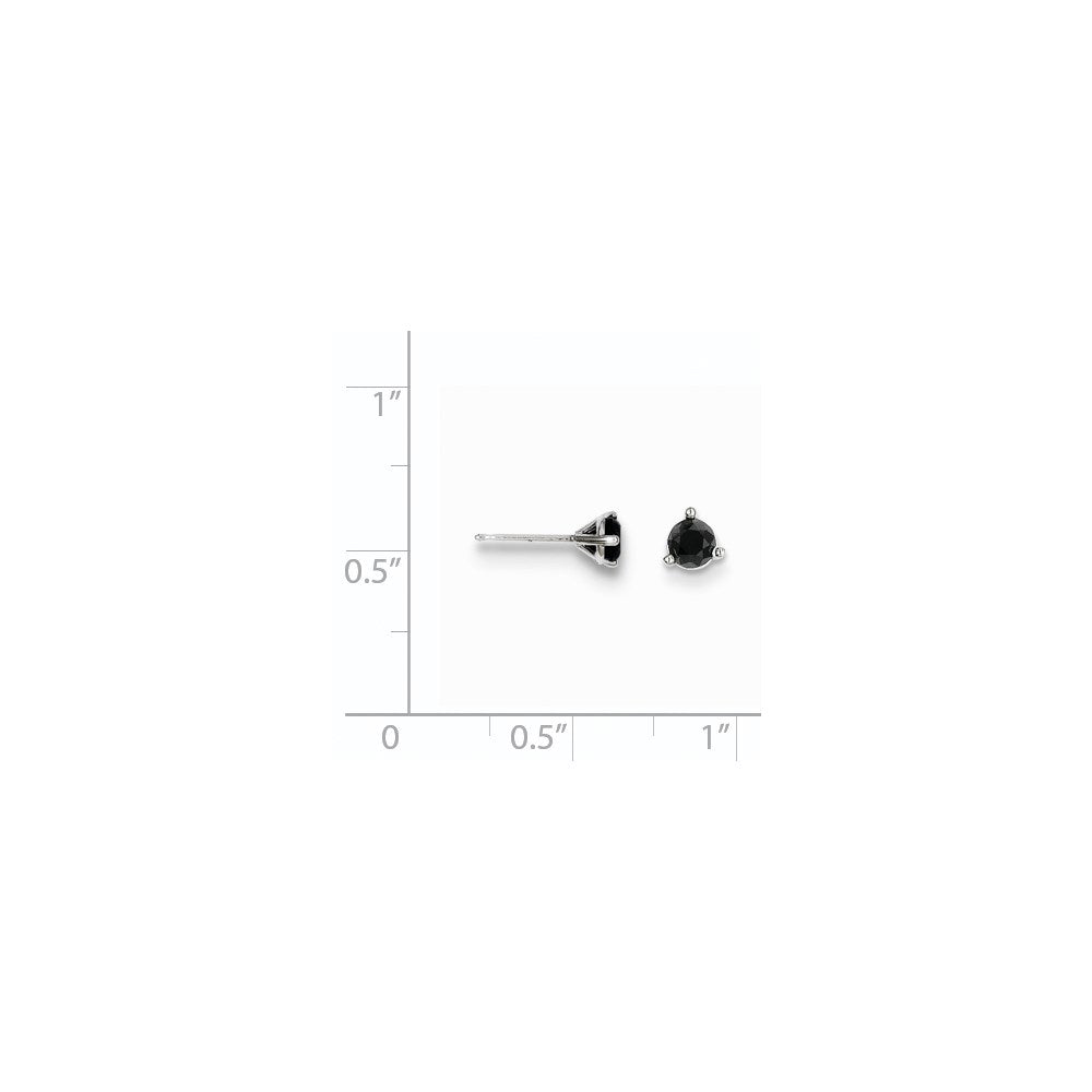 14k White Gold .40ct Black Diamond Stud Earrings