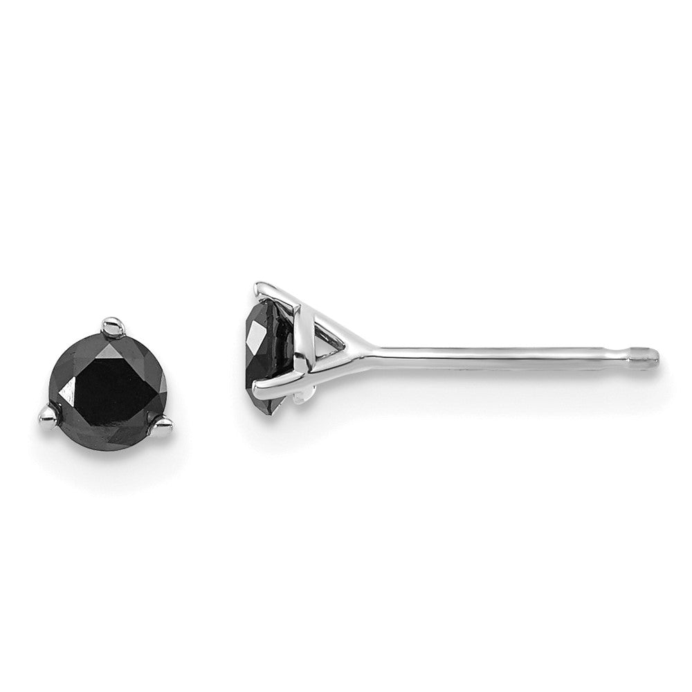 14k White Gold .40ct Black Diamond Stud Earrings