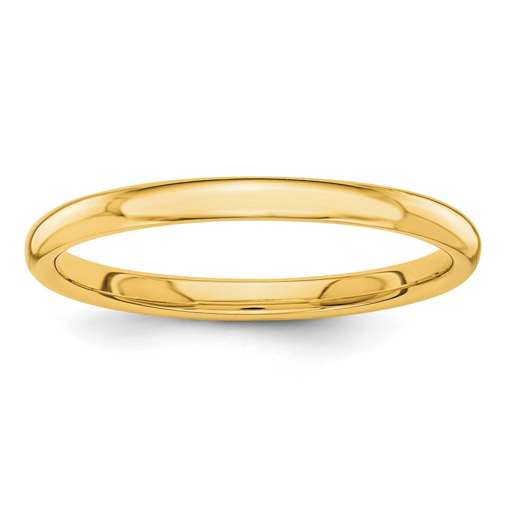 14k Polished 2mm Stackable Band Size 6