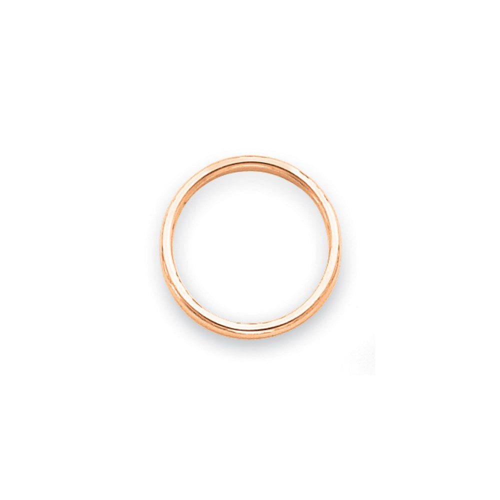 14k Rose Gold Polished 2mm Stackable Band Size 6.5