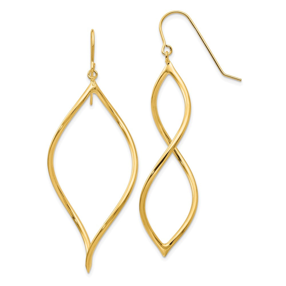 14k Twisted Drop Earrings