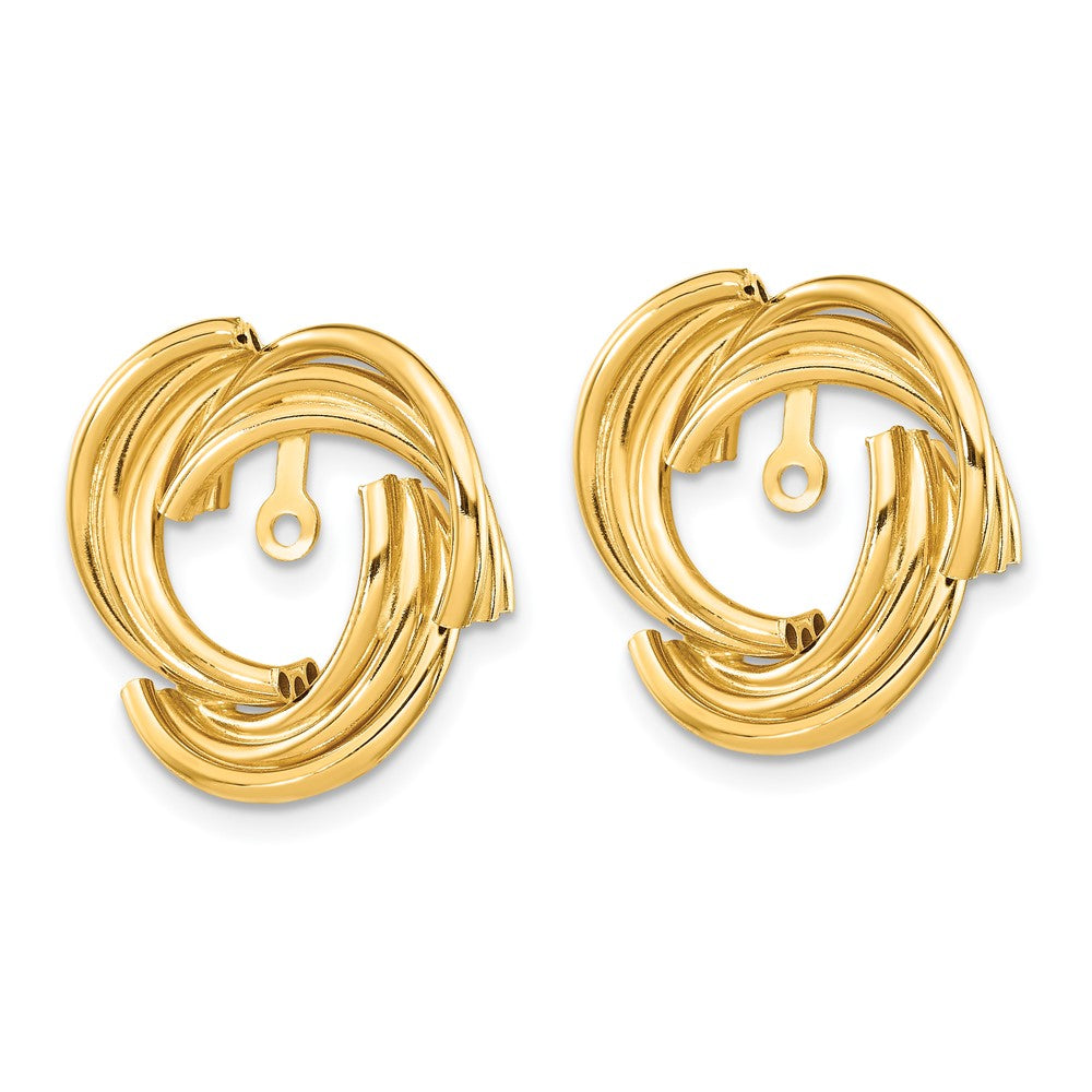 14k Polished Fancy Earring Jackets