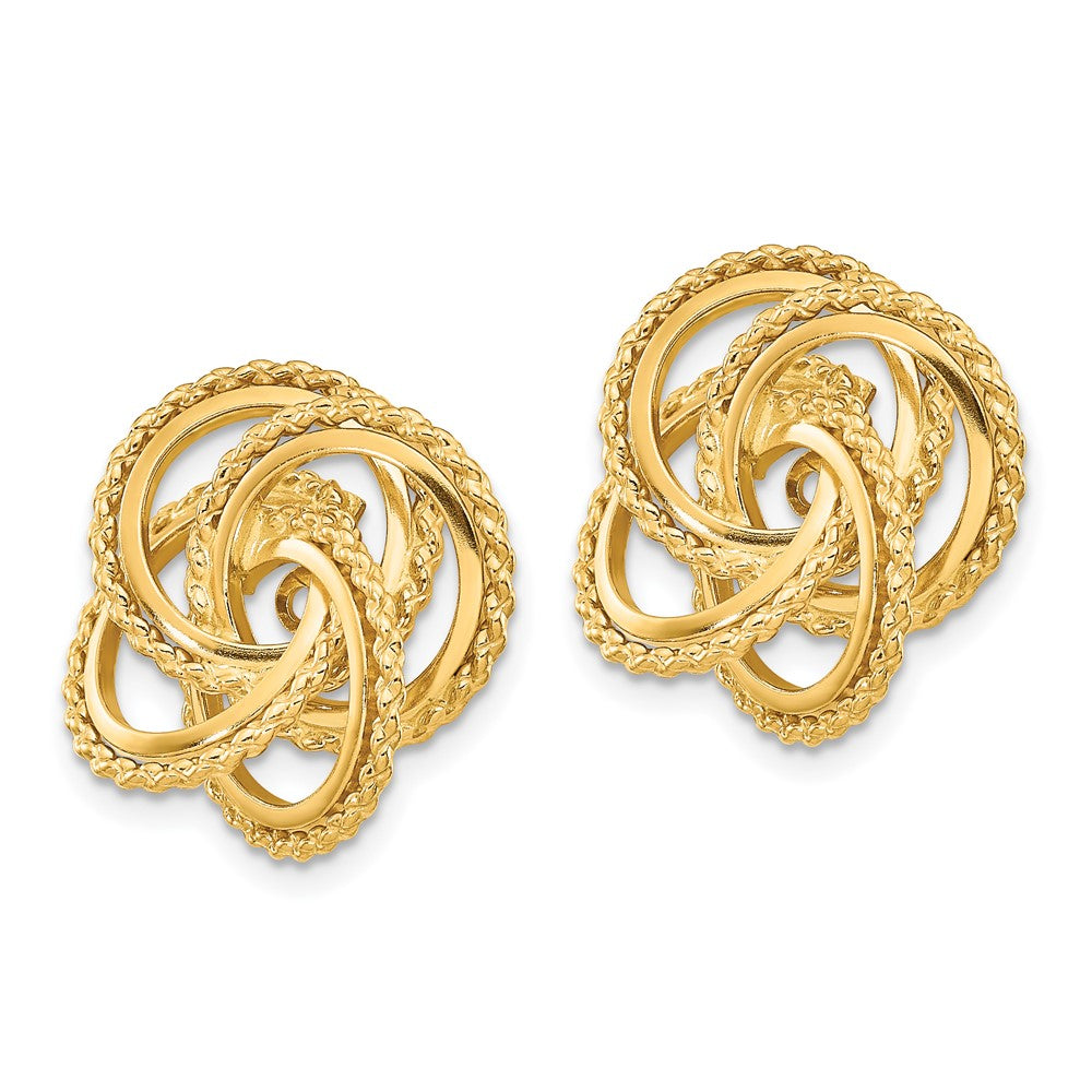 14k Polished & Twisted Fancy Earring Jackets