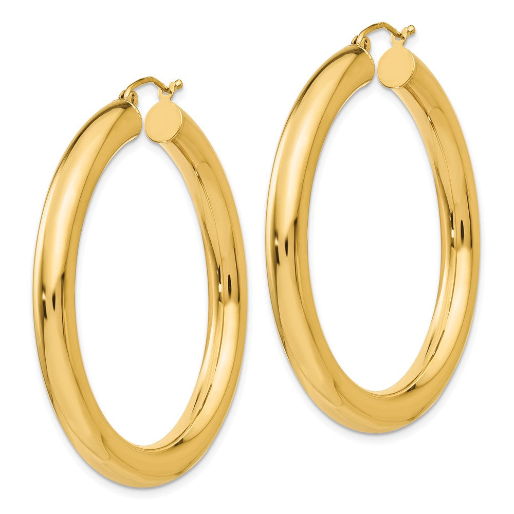 14k Polished 5mm Lightweight Hoop Earrings