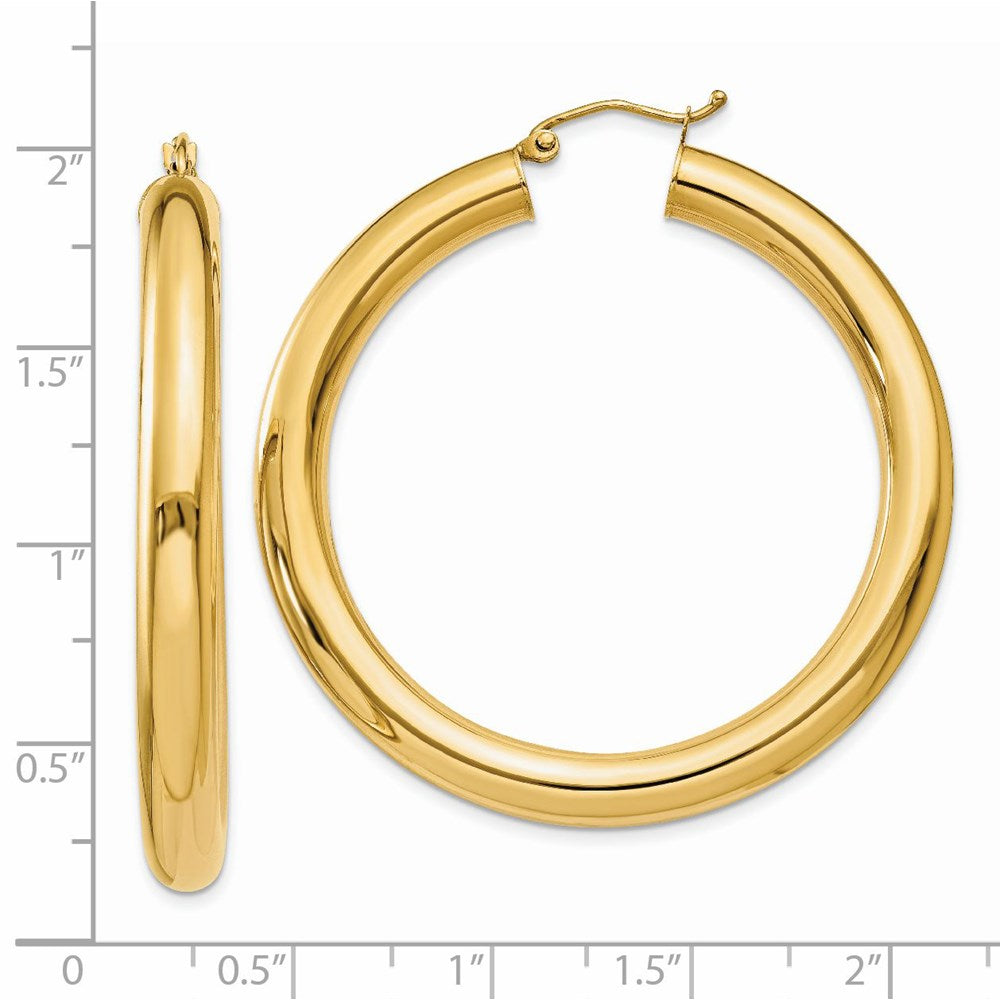 14k Polished 5mm Lightweight Hoop Earrings