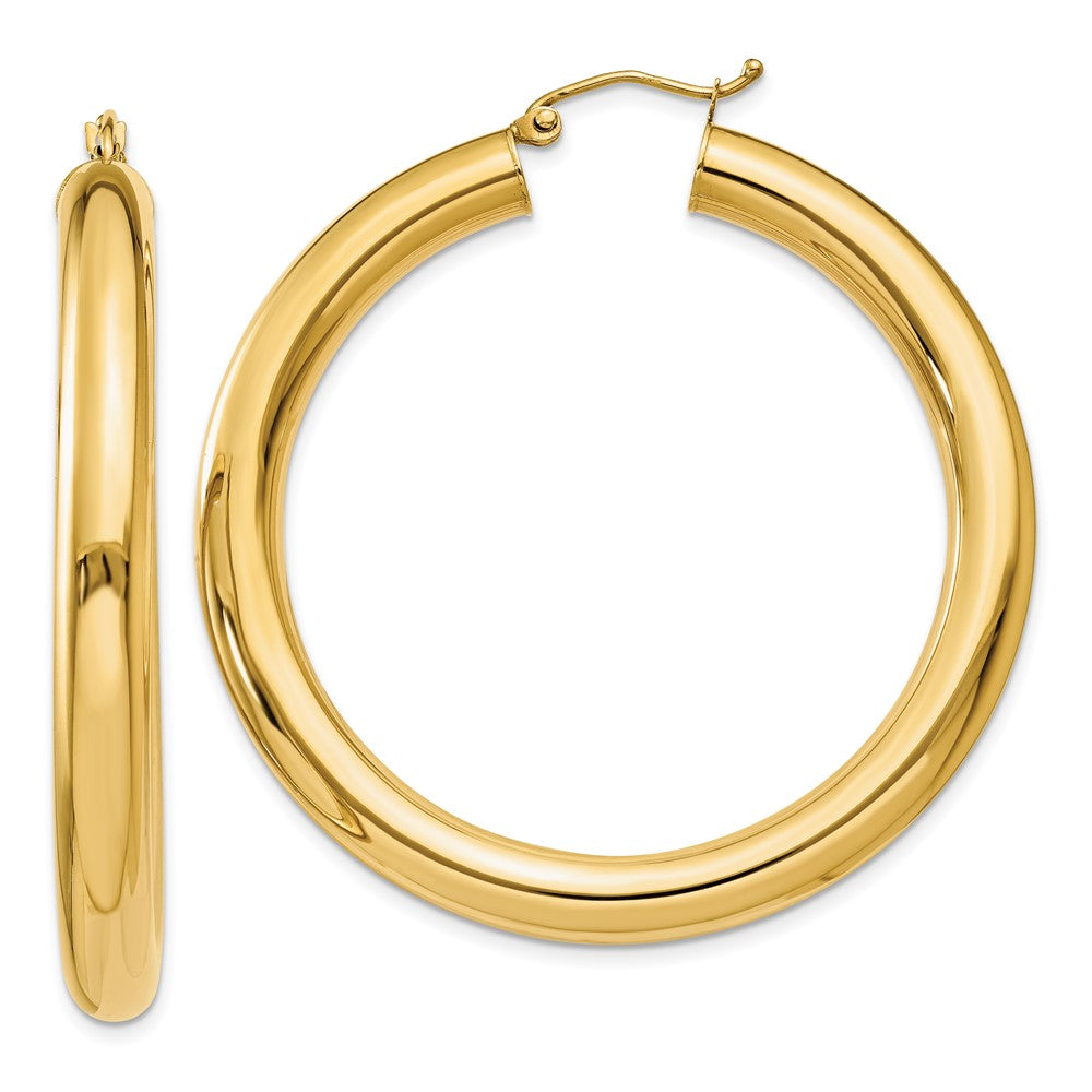 14k Polished 5mm Lightweight Hoop Earrings