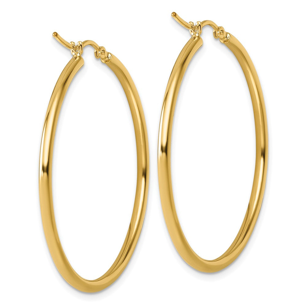 10K Polished Hinged Hoop Earrings