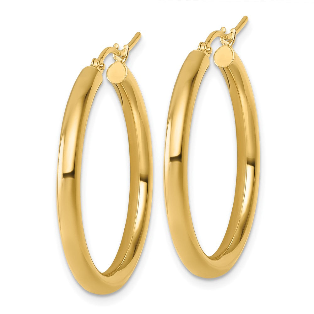 10K Polished Hinged Hoop Earrings