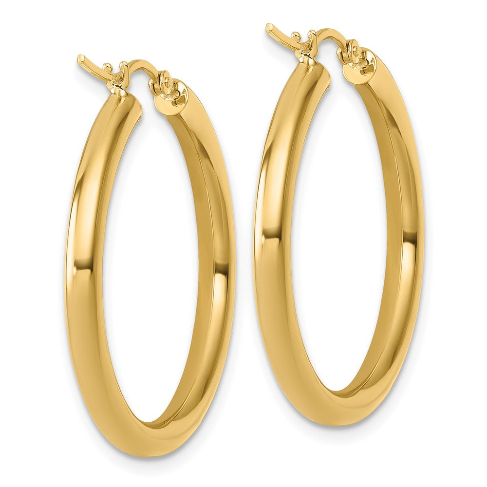 10K Polished Hinged Hoop Earrings