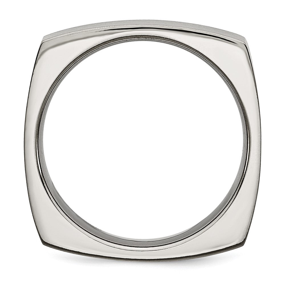 Titanium Satin 6mm Square Band